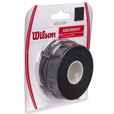 Wilson Absorbx Absorbent Black Overgrip (Reel of 3)