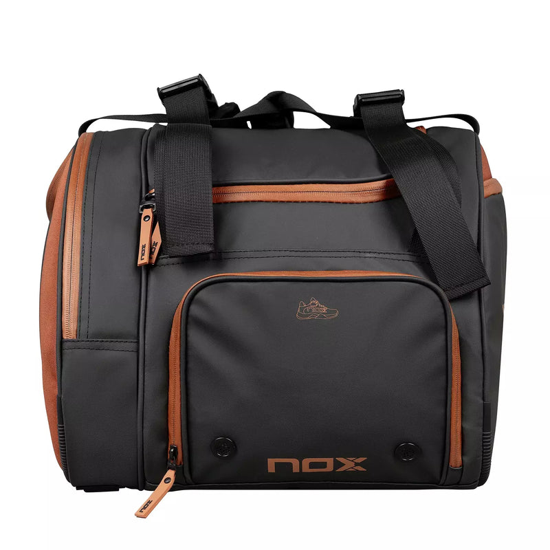 Nox Luxury Open Padel Bag - Black-Brown 2026