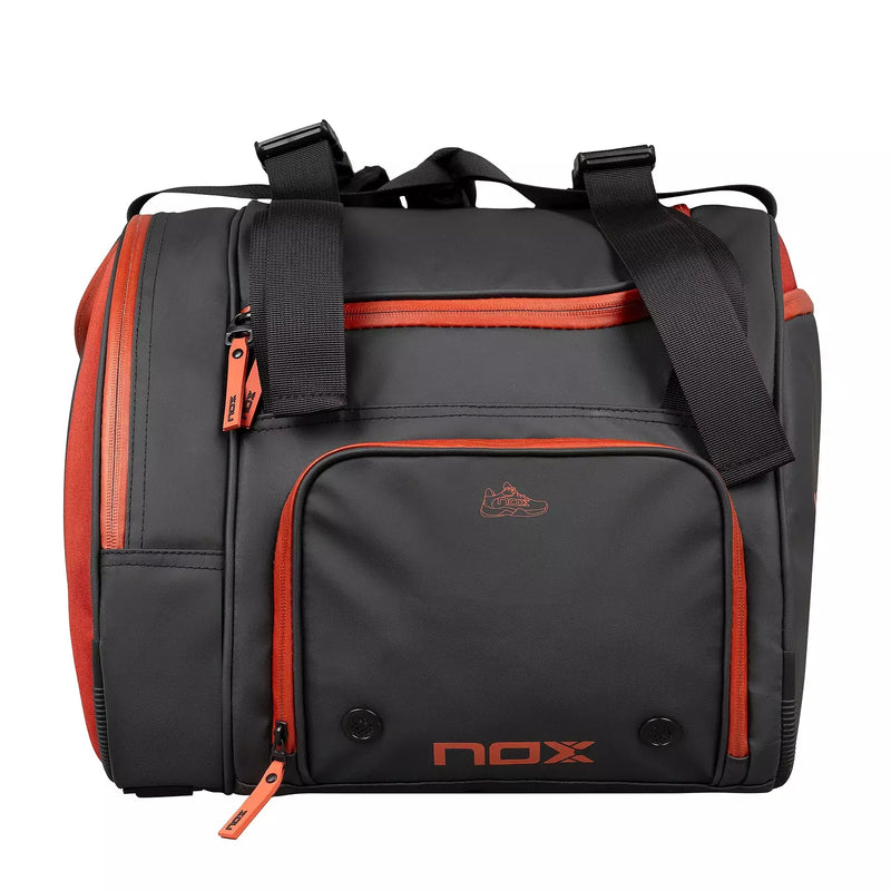 Nox Luxury Open Padel Bag - Black-Red 2026