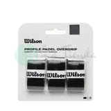 Wilson Profile Padel Comfort Black Overgrip (Pack of 3)