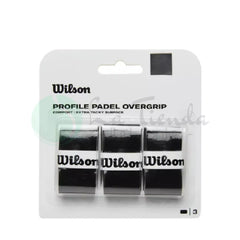 Wilson Profile Padel Comfort Black Overgrip (Pack of 3)