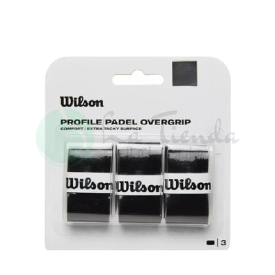 Wilson Profile Padel Comfort Black Overgrip (Pack of 3)