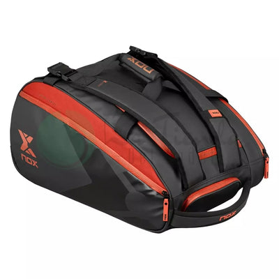 Nox Luxury Open Padel Bag - Black-Red 2026