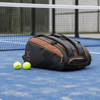 Nox Luxury Open Padel Bag - Black-Brown 2026