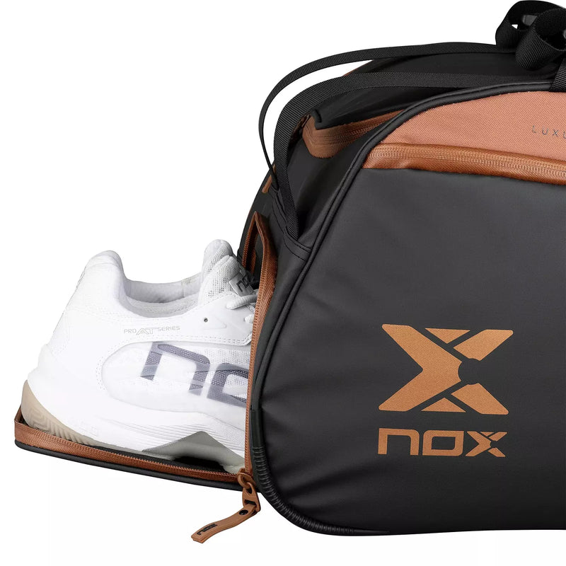Nox Luxury Open Padel Bag - Black-Brown 2026