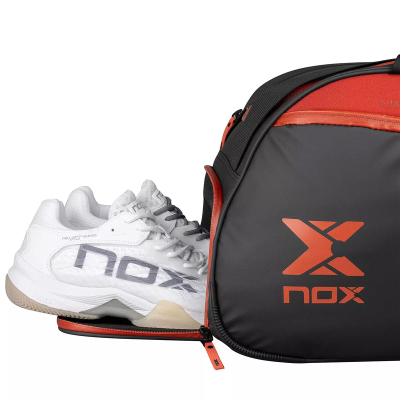 Nox Luxury Open Padel Bag - Black-Red 2026