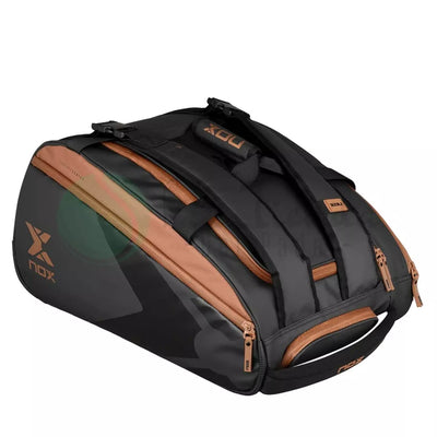 Nox Luxury Open Padel Bag - Black-Brown 2026