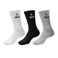 Siux Basic 26 High Socks (Pack of 3) - Black/Grey/White