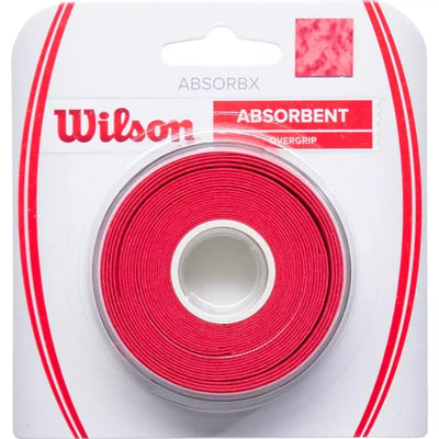 Wilson Absorbx Absorbent Red Overgrip (Reel of 3)
